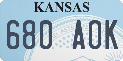 KS license plate 680AOK