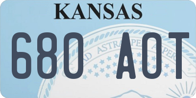 KS license plate 680AOT