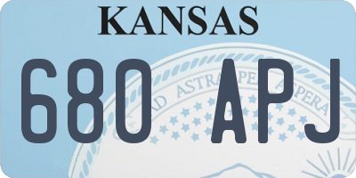KS license plate 680APJ