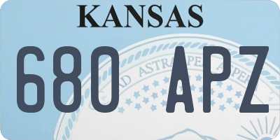 KS license plate 680APZ