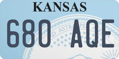 KS license plate 680AQE