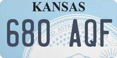 KS license plate 680AQF