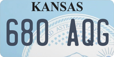 KS license plate 680AQG