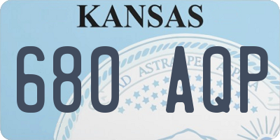 KS license plate 680AQP