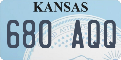 KS license plate 680AQQ