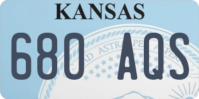 KS license plate 680AQS
