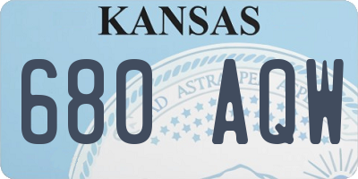 KS license plate 680AQW