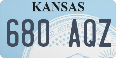 KS license plate 680AQZ