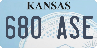 KS license plate 680ASE