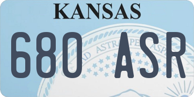KS license plate 680ASR