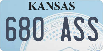 KS license plate 680ASS