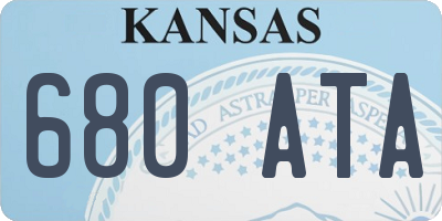 KS license plate 680ATA