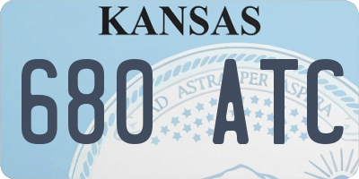 KS license plate 680ATC