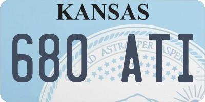 KS license plate 680ATI