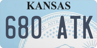 KS license plate 680ATK