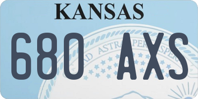 KS license plate 680AXS