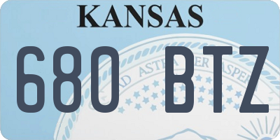 KS license plate 680BTZ