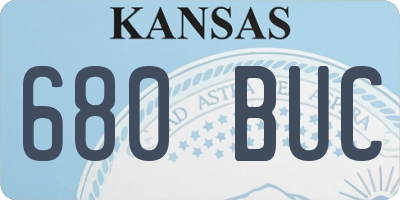 KS license plate 680BUC