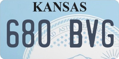 KS license plate 680BVG