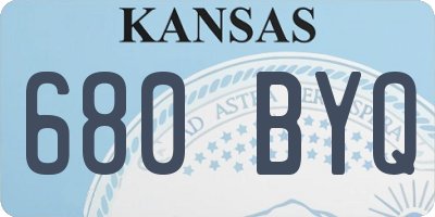 KS license plate 680BYQ