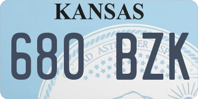 KS license plate 680BZK