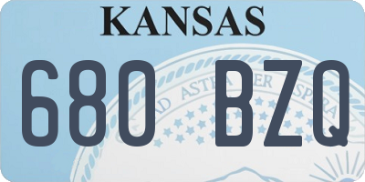 KS license plate 680BZQ