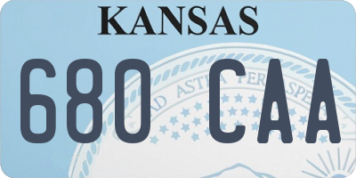 KS license plate 680CAA