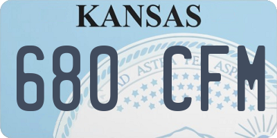 KS license plate 680CFM