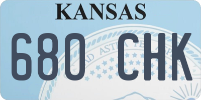 KS license plate 680CHK