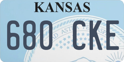 KS license plate 680CKE