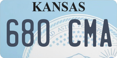 KS license plate 680CMA