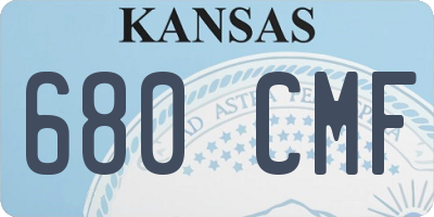 KS license plate 680CMF