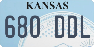 KS license plate 680DDL