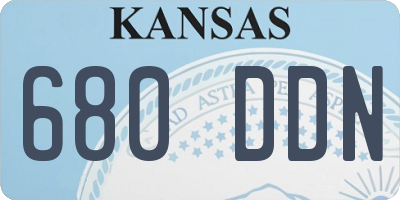 KS license plate 680DDN