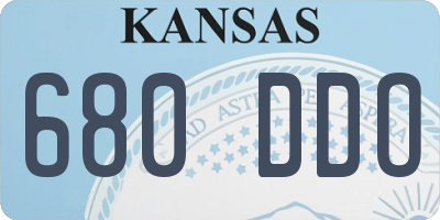 KS license plate 680DDO