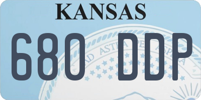 KS license plate 680DDP