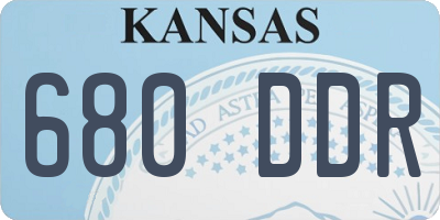 KS license plate 680DDR