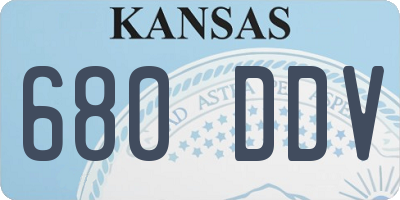 KS license plate 680DDV