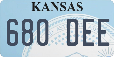 KS license plate 680DEE