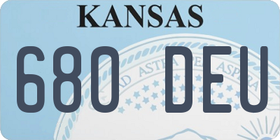 KS license plate 680DEU