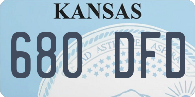 KS license plate 680DFD