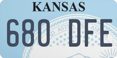 KS license plate 680DFE