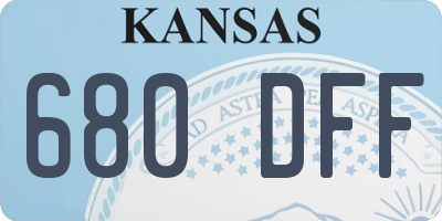 KS license plate 680DFF
