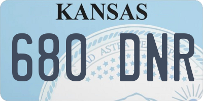 KS license plate 680DNR