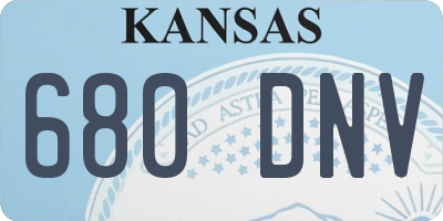 KS license plate 680DNV