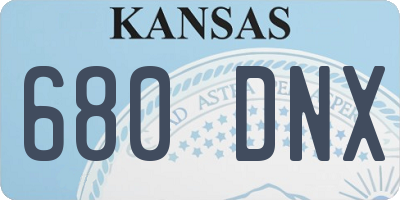 KS license plate 680DNX