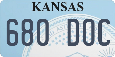 KS license plate 680DOC