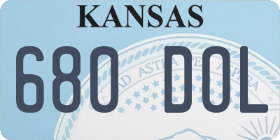KS license plate 680DOL