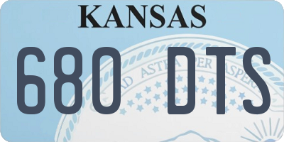KS license plate 680DTS