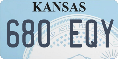 KS license plate 680EQY